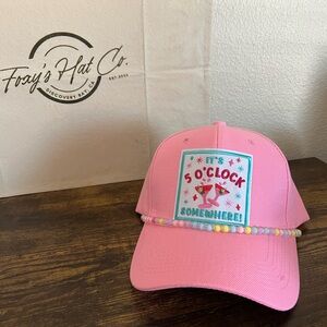 Pink 'It's 5 O'Clock Somewhere' Cap